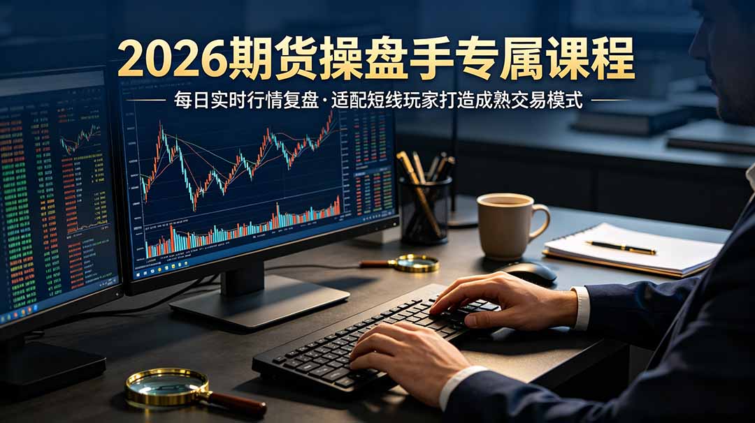 （19093期）2026期货操盘手专属课程-更新6月，每日实时行情复盘，适配短线玩家打造成熟交易模式-我爱项目网