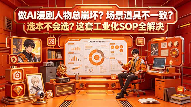 （18850期）做AI漫剧人物总崩坏？场景道具不一致？选本不会选？这套工业化SOP全解决 (更新)-我爱项目网