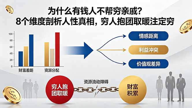 (18932期)付费文章:为什么有钱人不帮穷亲戚?8个维度剖析人性真相,穷人抱团取暖注定穷-我爱项目网