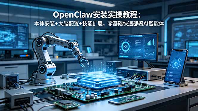 （18982期）OpenClaw安装实操教程：本体安装+大脑配置+技能扩展，零基础快速部署AI智能体-我爱项目网