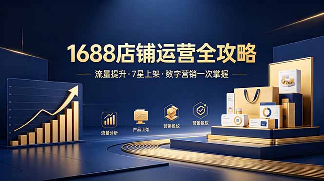 (18976期)1688店铺没流量?产品上架不到7星?数字营销不会投?全套运营技能一次学(更新6月)-我爱项目网