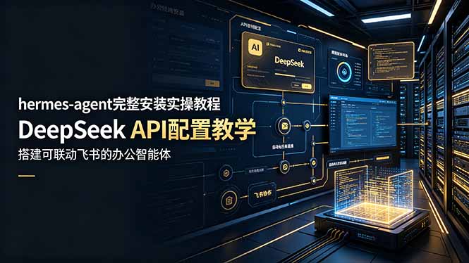 （19128期）hermes-agent完整安装实操教程，DeepSeek API配置教学，搭建可联动飞书的办公智能体-我爱项目网