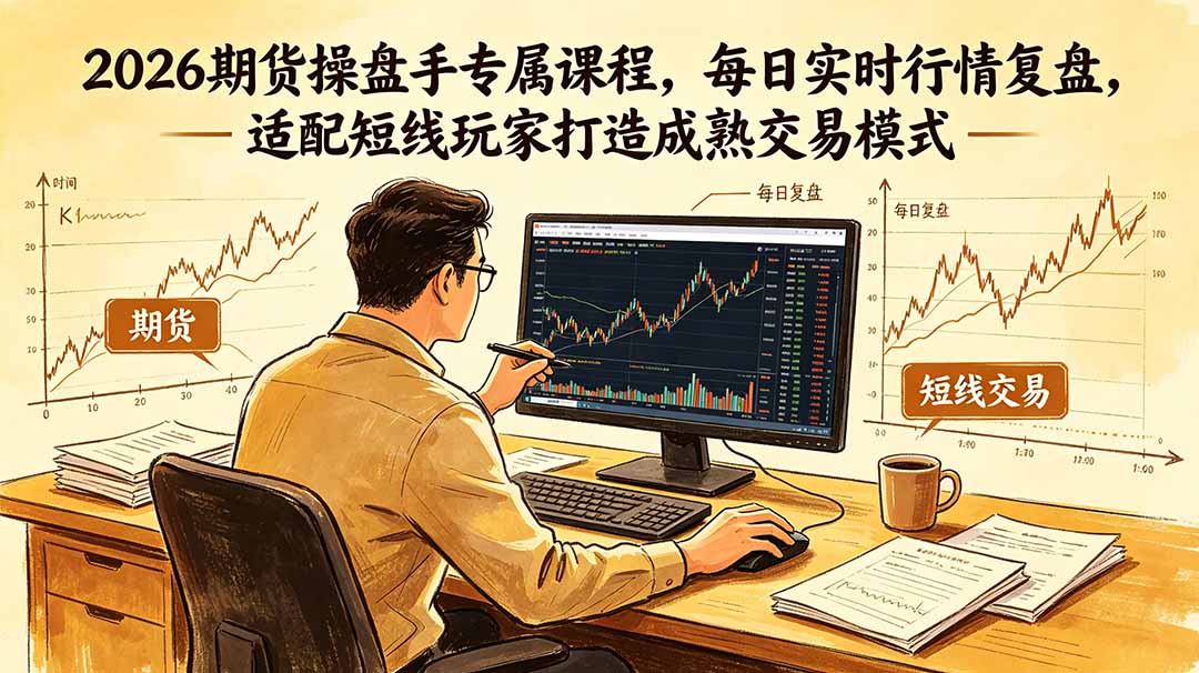 (18902期)2026期货操盘手专属课程-更新6月,每日实时行情复盘,适配短线玩家打造成熟交易模式-我爱项目网
