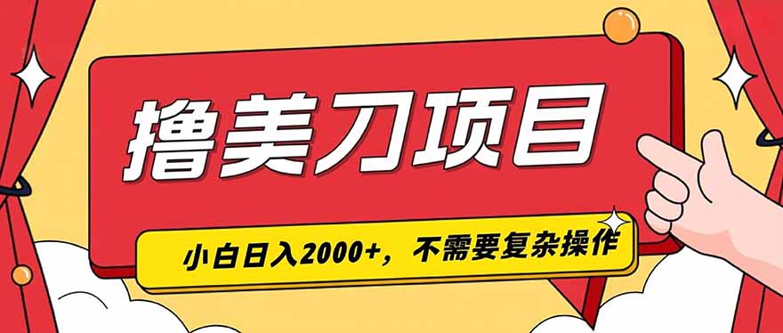 (19493期)撸美刀,单日收入2000+,小白可做-我爱项目网