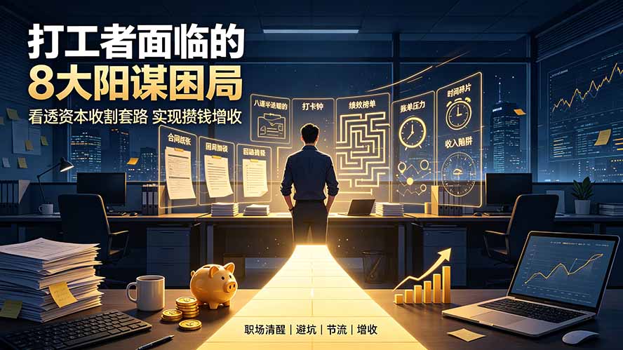 (19448期)付费文章:打工者面临的8大阳谋困局,看透资本收割套路实现攒钱增收-我爱项目网