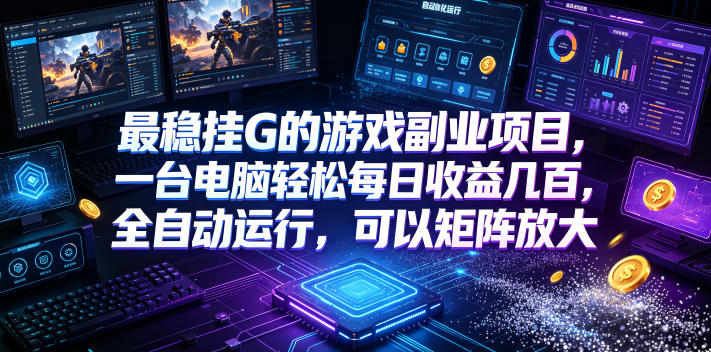 (19161期)低成本网游挂机项目,单号保底日入100左右,可矩阵放大!合法合规!-我爱项目网
