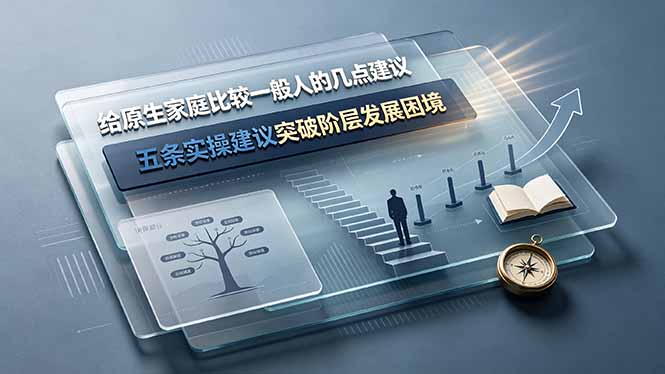 （19194期）付费文章：给原生家庭比较一般人的几点建议，五条实操建议突破阶层发展困境-我爱项目网