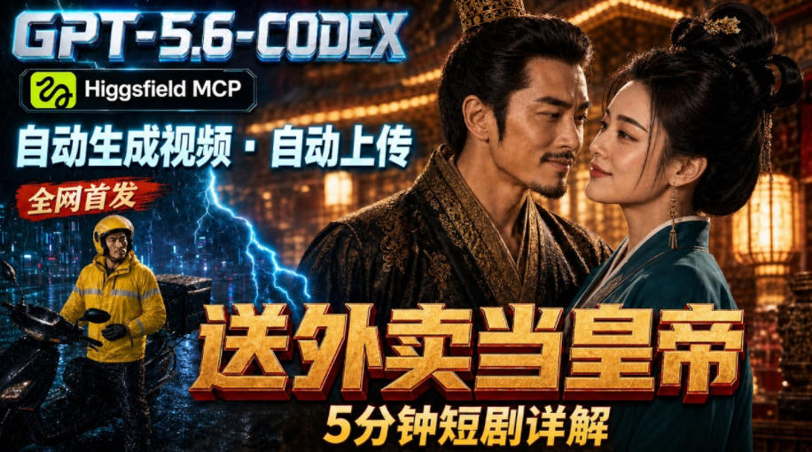 （19540期）GPT-5.6 Codex+Higgsfield MCP：一条指令生成5分钟短剧并自动上传YouTube（油管）-我爱项目网