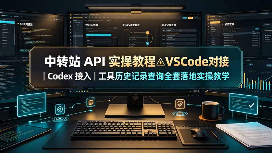 （19520期）中转站 API 实操教程△VSCode 对接｜Codex 接入｜工具历史记录查询全套落地实操教学-我爱项目网