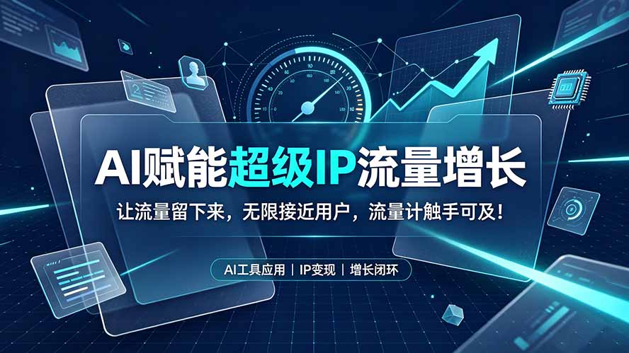 （19453期）AI赋能超级IP流量增长：让流量留下来，无限接近用户，流量计触手可及！-我爱项目网