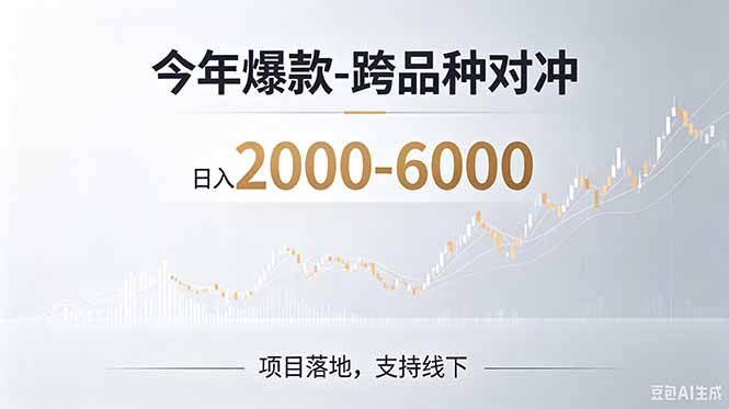 （19150期）2026创业新风口—跨品种对冲震撼首发！日收益2000-6000+，项目绿色长久，安全稳健-我爱项目网