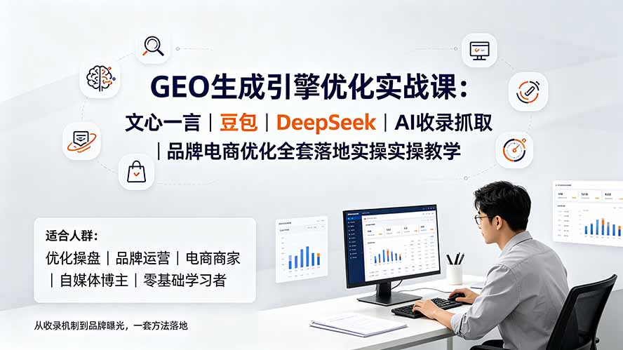 （19456期）GEO生成引擎优化实战课：文心一言｜豆包｜DeepSeek｜AI收录抓取｜品牌电商优化全套落地实操教学-我爱项目网