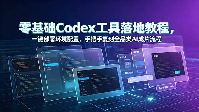 （19152期）零基础Codex工具落地教程，一键部署环境配置，手把手复刻全品类AI成片流程-我爱项目网