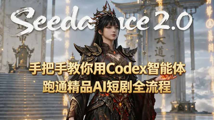 （19507期）手把手教你用Seedance2.0+Codex智能体跑通精品AI短剧全流程（附3种skill技能）-我爱项目网