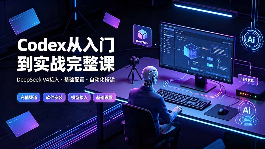 （19257期）Codex从入门到实战完整课｜充值·安装·接入DeepSeek，记忆·插件·Skill·CLI·MCP全拆解-我爱项目网