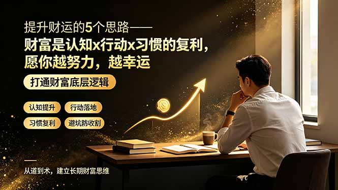 (19233期)付费文章:提升财运的5个思路——财富是认知x行动x习惯的复利,愿你越努力,越幸运-我爱项目网