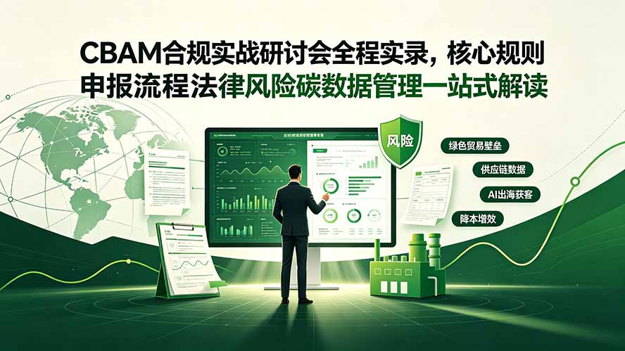 （19235期）CBAM合规实战研讨会全程实录，核心规则申报流程法律风险碳数据管理一站式解读-我爱项目网