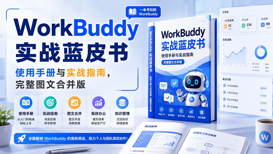 （20106期）WorkBuddy实战蓝皮书，使用手册与实战指南，完整图文合并版-我爱项目网