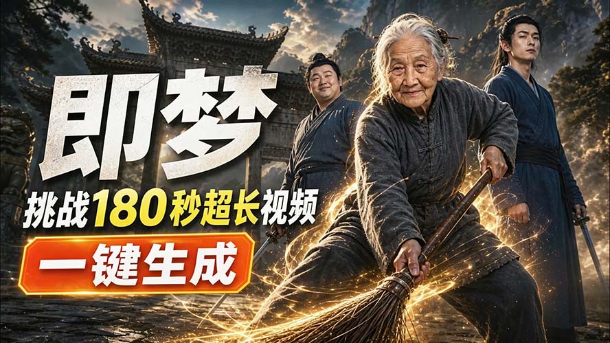 （20112期）即梦挑战180秒超长视频！一键生成3分钟电影？完整制作流程详细分享！-我爱项目网
