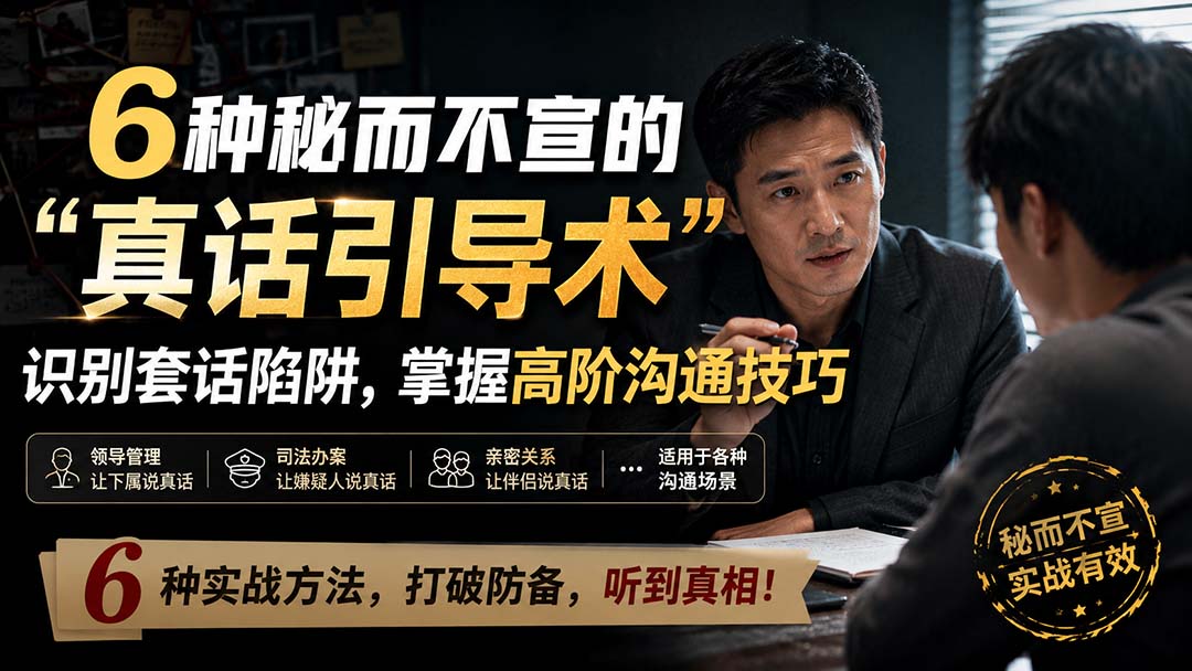 （20113期）付费文章：6种秘而不宣的“真话引导术”识别套话陷阱，掌握高阶沟通技巧-我爱项目网