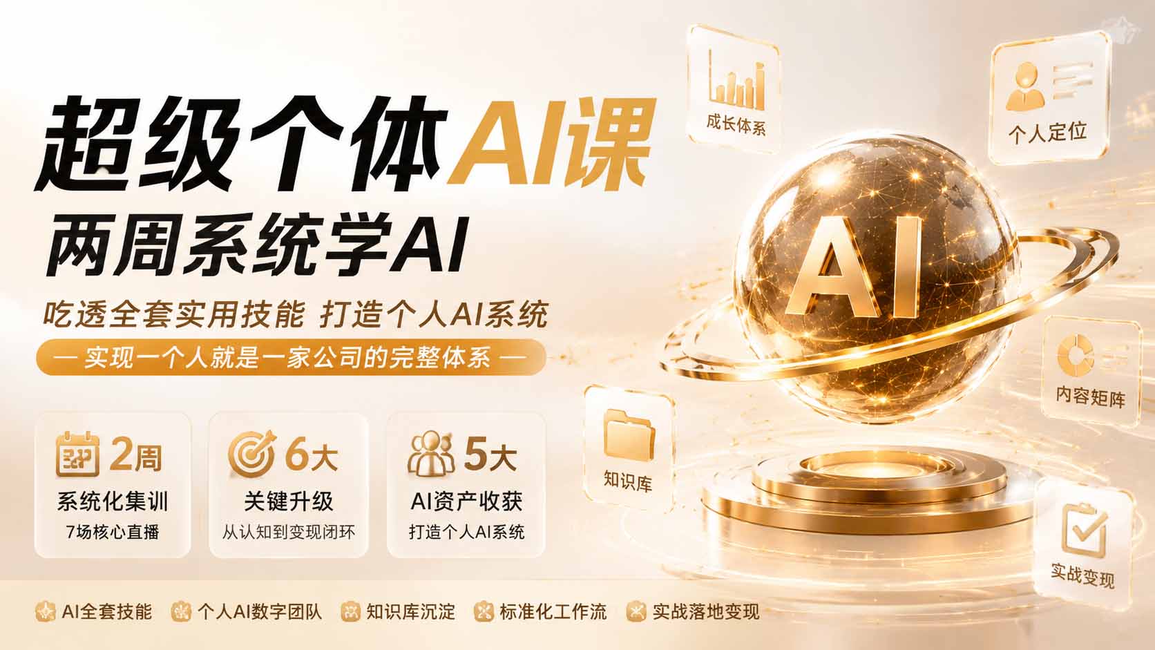 (19827期)超级个体AI课两周系统学AI;吃透全套实用技能打造个人AI系统,实现一个人就是一家公司的完整体系-我爱项目网