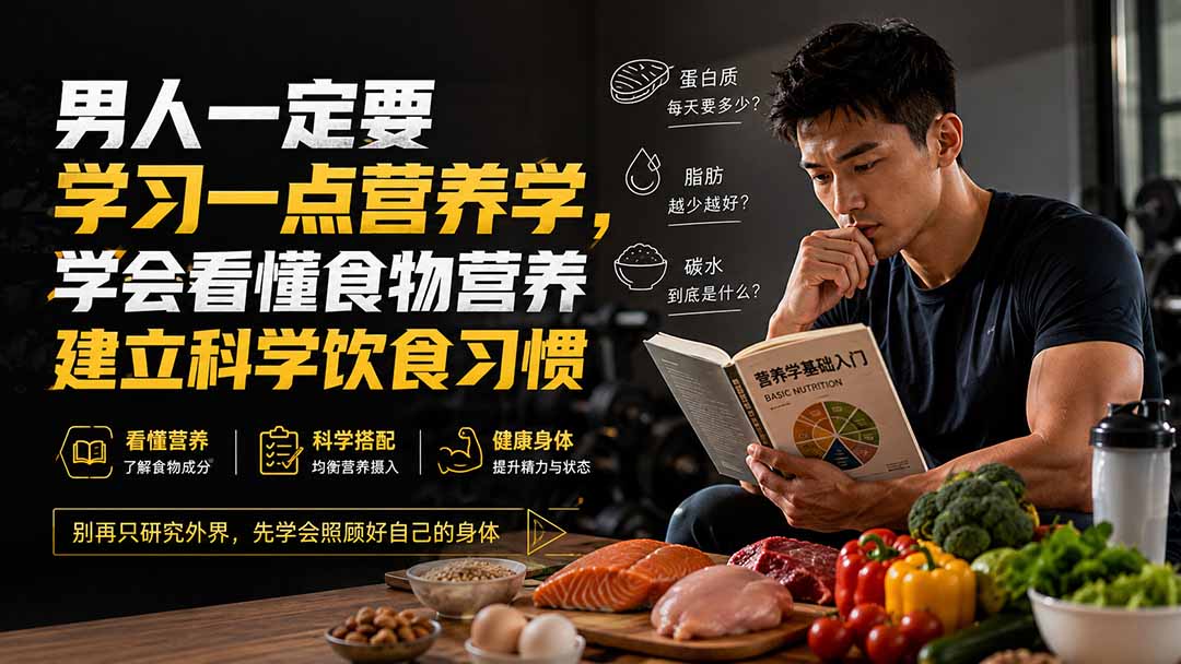 （20055期）付费文章：男人一定要学习一点营养学，学会看懂食物营养建立科学饮食习惯-我爱项目网
