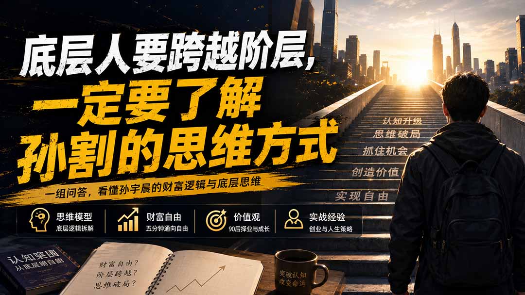 （20040期）付费文章：底层人要跨越阶层，一定要了解孙割的思维方式-我爱项目网