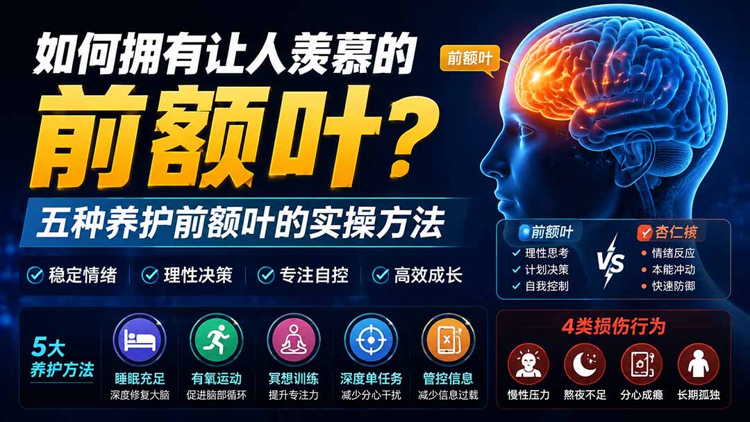 (19805期)付费文章:如何拥有让人羡慕的前额叶?五种养护前额叶的实操方法-我爱项目网
