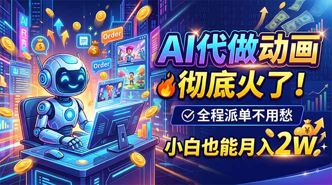 (19828期)AI代做动画,彻底火了!全程派单不用愁,小白也能月入2W-我爱项目网
