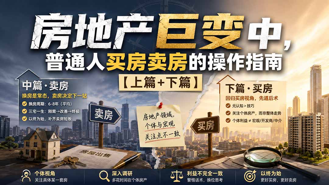 （20021期）付费文章：房地产巨变中，普通人买房卖房的操作指南【上篇+下篇】-我爱项目网