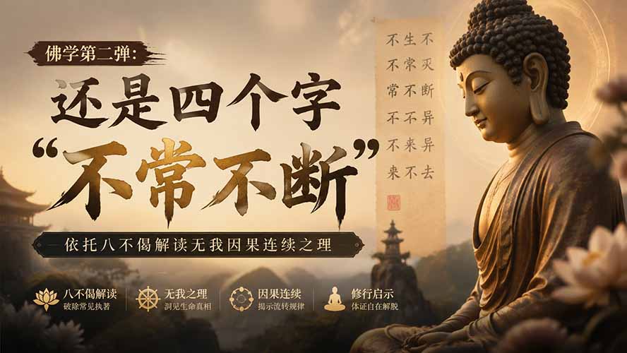 (19779期)付费文章:佛学第二弹:还是四个字“不常不断”依托八不偈解读无我因果连续之理-我爱项目网