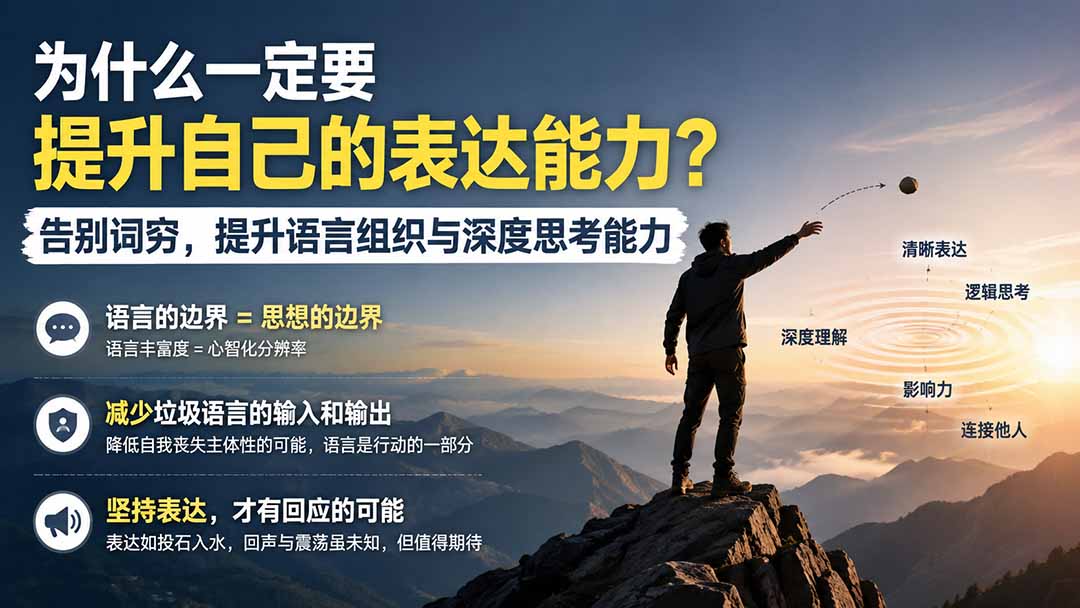 （20070期）付费文章：为什么一定要提升自己的表达能力？告别词穷，提升语言组织与深度思考能力-我爱项目网