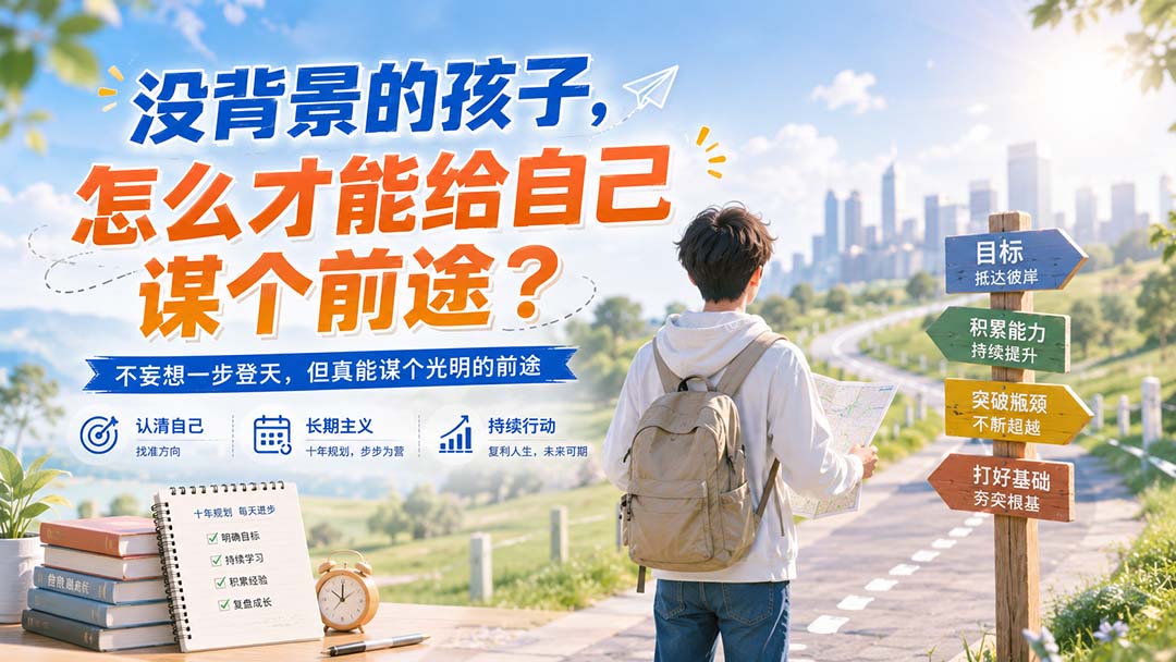 （20180期）付费文章：没背景的孩子，怎么才能给自己谋个前途？-我爱项目网