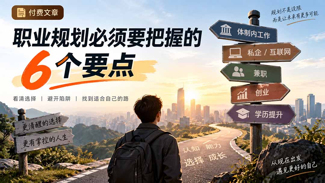 （20422期）付费文章：职业规划必须要把握的6个要点-我爱项目网
