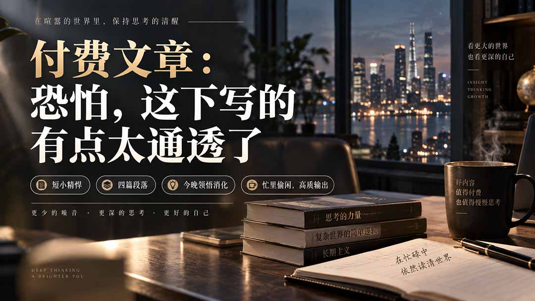 (20317期)灏泽付费文章:恐怕,这下写的有点太通透了-我爱项目网