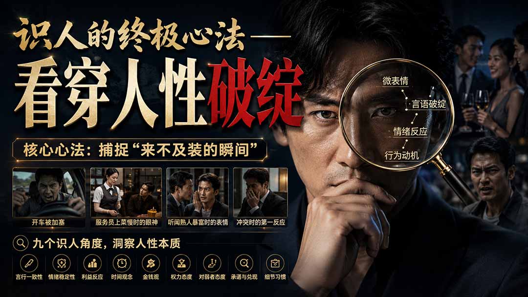 （20300期）付费文章：识人的终极心法——看穿人性破绽-我爱项目网