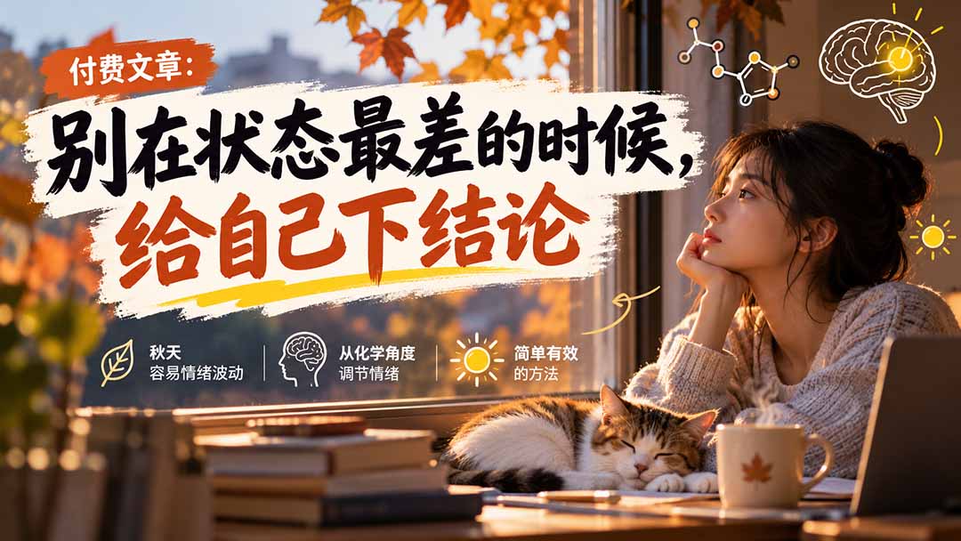 (20716期)【无水印】某付费文章:别在状态最差的时候,给自己下结论-我爱项目网