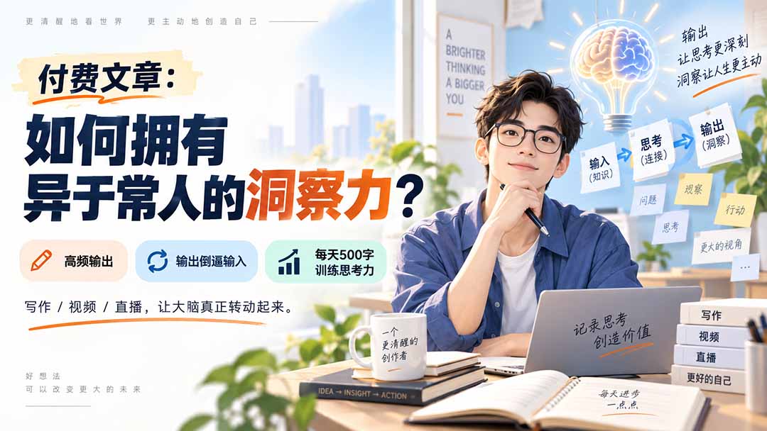 （20558期）付费文章：如何拥有异于常人的洞察力？-我爱项目网