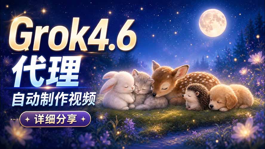 （20560期）Grok 4.6 代理自动制作视频！从提示词到成片全流程详细分享｜AI Agent 实操分享-我爱项目网