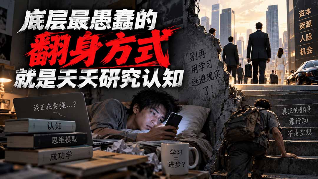 （20383期）付费文章：底层最愚蠢的翻身方式就是天天研究认知-我爱项目网