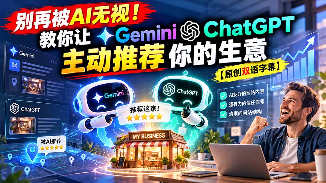 （20737期）别再被AI无视！教你让GeminiChatGPT主动推荐你的生意【原创双语字幕】-我爱项目网