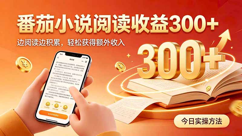 （20269期）全自动番茄挂机玩法，日入300+边阅读边积累，轻松获得额外收入-我爱项目网
