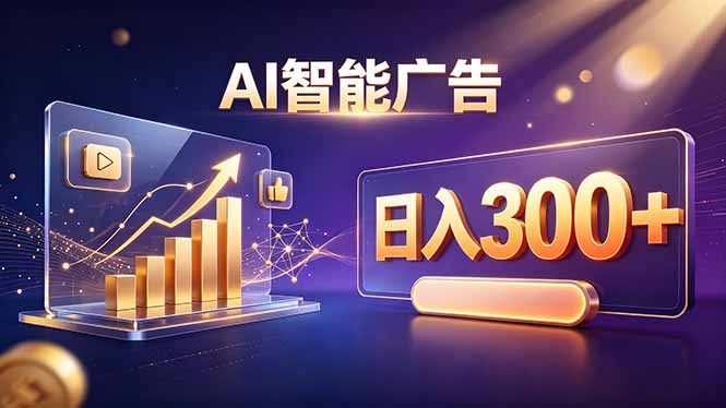 (20233期)不露脸、不直播,AI 智能广告日入 300 + 是怎么做到的?-我爱项目网