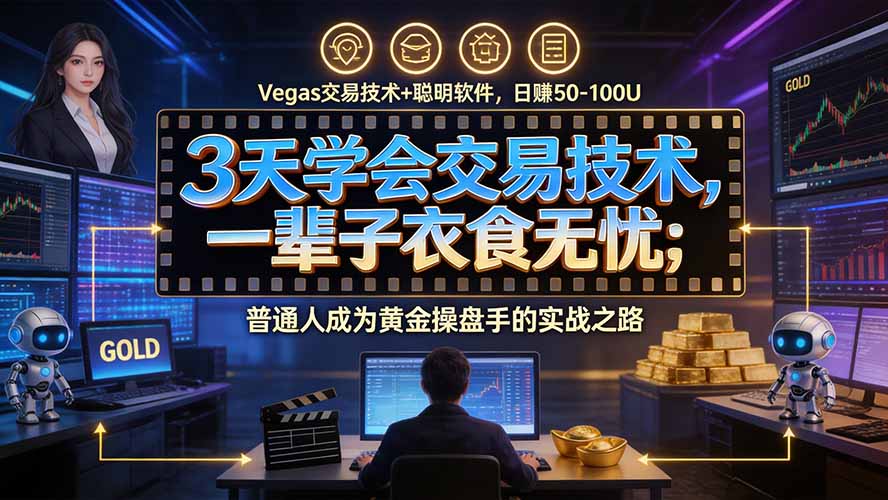 （20720期）3天学会做交易，普通人快速成为操盘手” Vegas交易系统+聪明软件 ， 日赚50-1000U， 长期稳定，小白轻松上手-我爱项目网