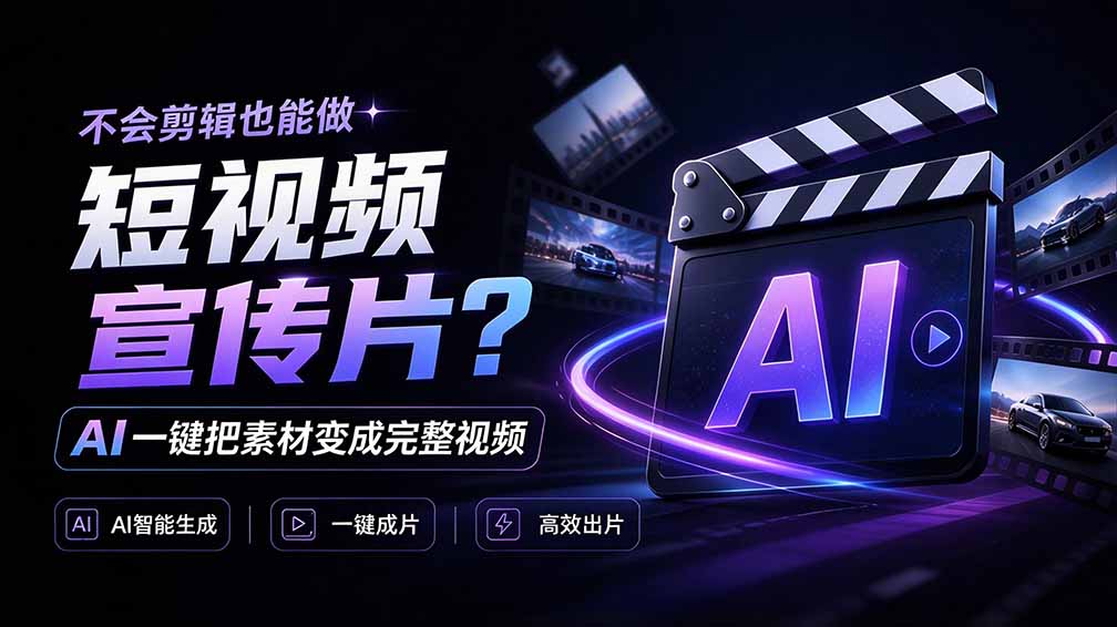 （21150期）我跪下来了！不会剪辑也能做短视频宣传片？ AI 一键把素材变成完整视频，真是神奇，OpenFilm 超省事-我爱项目网