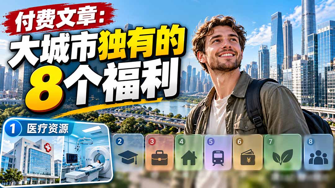（20848期）付费文章：大城市独有的8个福利-我爱项目网
