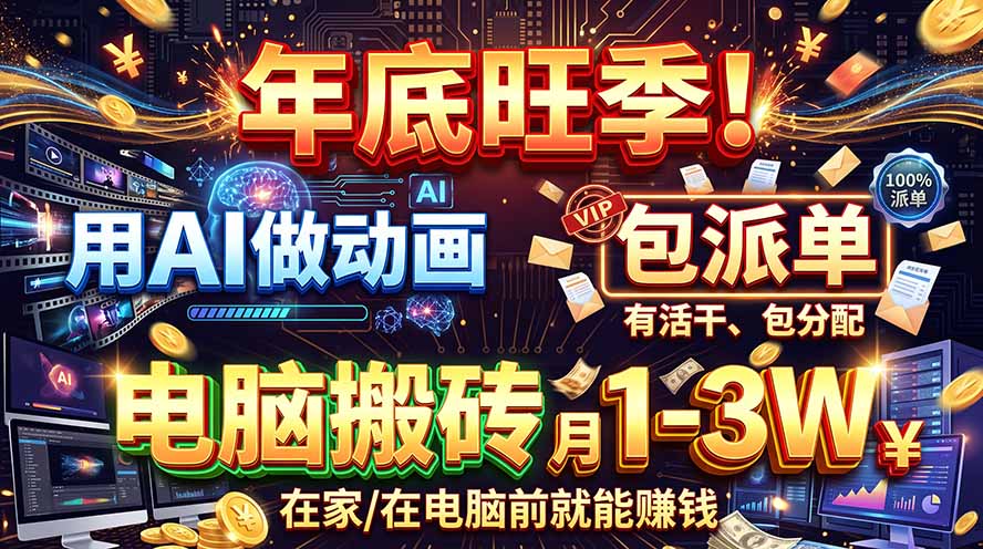 (20974期)AI代做动画,旺季捡钱!一单500-1000+,提供做单渠道,新手可做!-我爱项目网